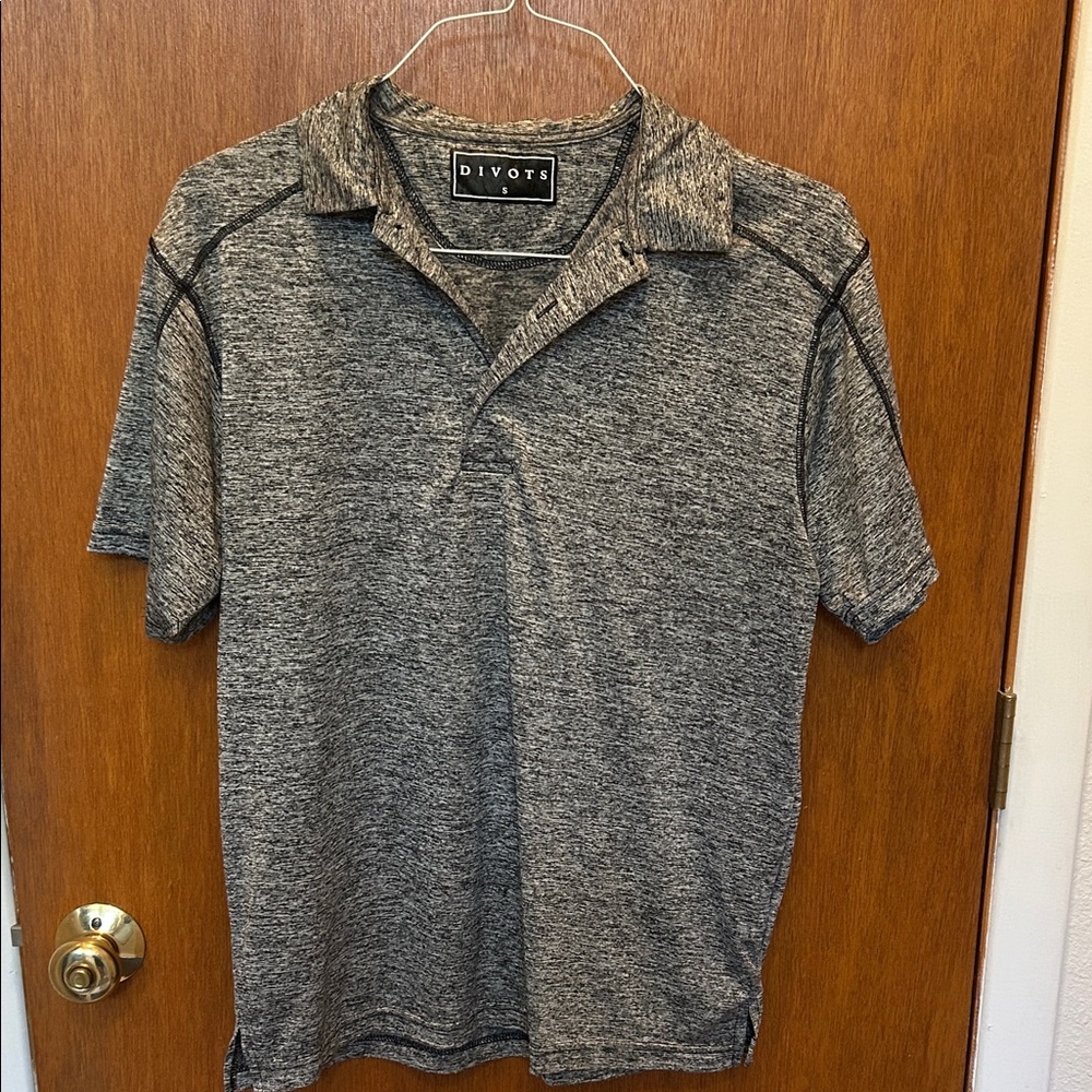 Divots Men's Gray Polo Shirt - S